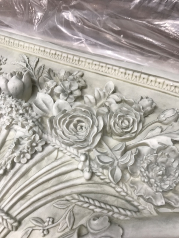 Photo 3 of ***SEE NOTES*** Design Toscano Le Bouquet Grand Sculptural Wall Frieze in Antique Stone