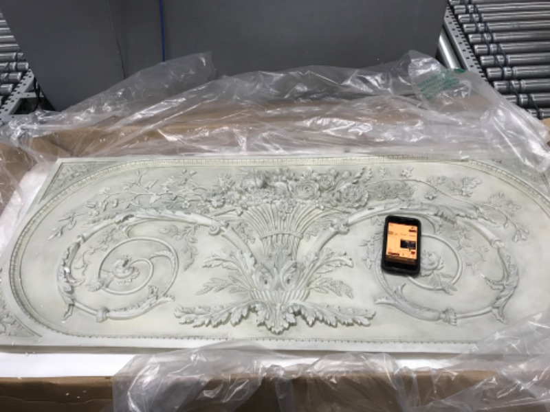 Photo 5 of ***SEE NOTES*** Design Toscano Le Bouquet Grand Sculptural Wall Frieze in Antique Stone