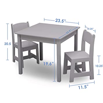 Photo 1 of *table ONLY*
Delta Children MySize Kids Wood Table and Chair Set (2 Chairs Included) - Ideal for Arts & Crafts, Snack Time & More - Greenguard Gold Certified, Grey, 3 Piece Set
