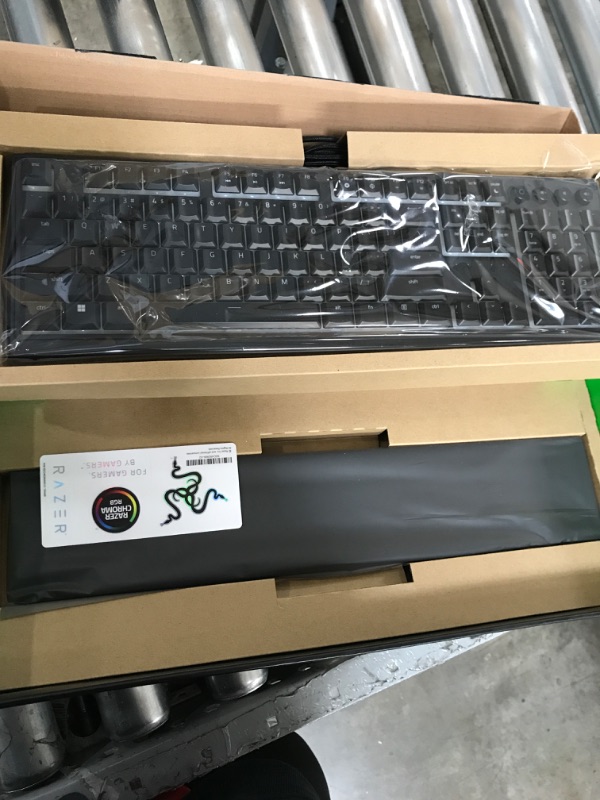 Photo 2 of Razer Ornata V3 Gaming Keyboard: Low-Profile Keys - Mecha-Membrane Switches - UV-Coated Keycaps - Backlit Media Keys - 10-Zone RGB Lighting - Spill-Resistant - Magnetic Wrist Wrest - Classic Black