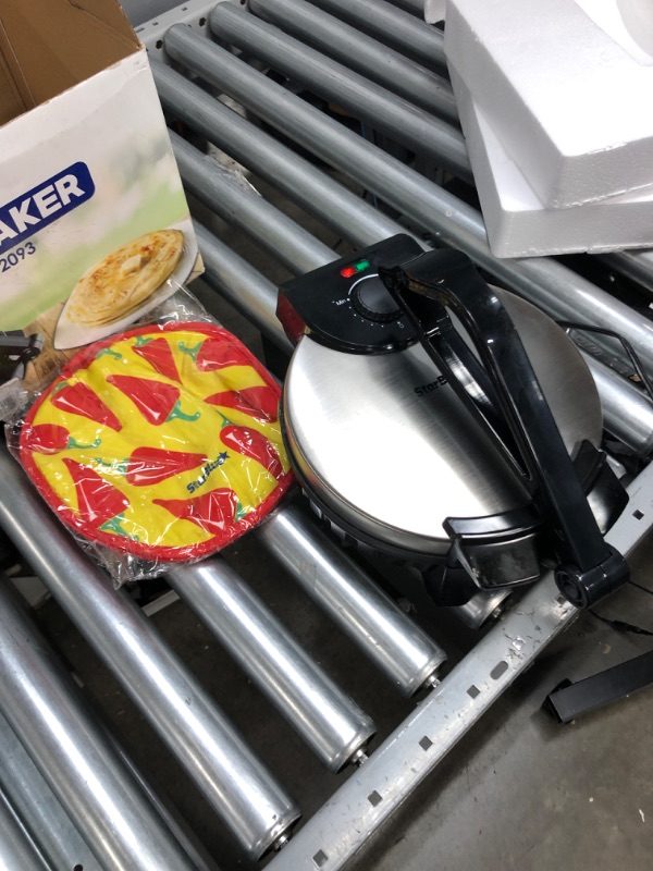 Photo 2 of 10inch Roti Maker by StarBlue with FREE Roti Warmer - The automatic Stainless Steel Non-Stick Electric machine to make Indian style Chapati, Tortilla, Roti AC 110V 50/60Hz 1200W SB-SW2093