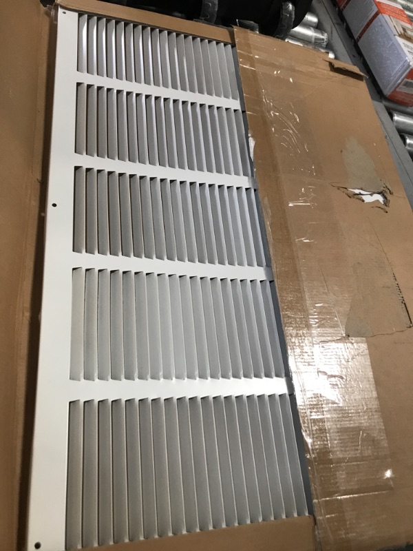 Photo 2 of 4" x 6" Return Air Grille - Sidewall and Ceiling - HVAC Vent Duct Cover Diffuser - [White] [Outer Dimensions: 5.75w X 7.75" h] 4x6 White