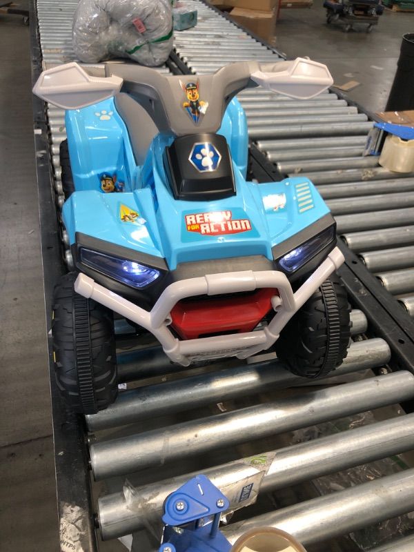 Photo 2 of Kid Trax Nickelodeon's Paw Patrol Toddler Quad Electric Ride On Toy, 18-30 Months, 6 Volt, Max Weight 44 lbs, Blue