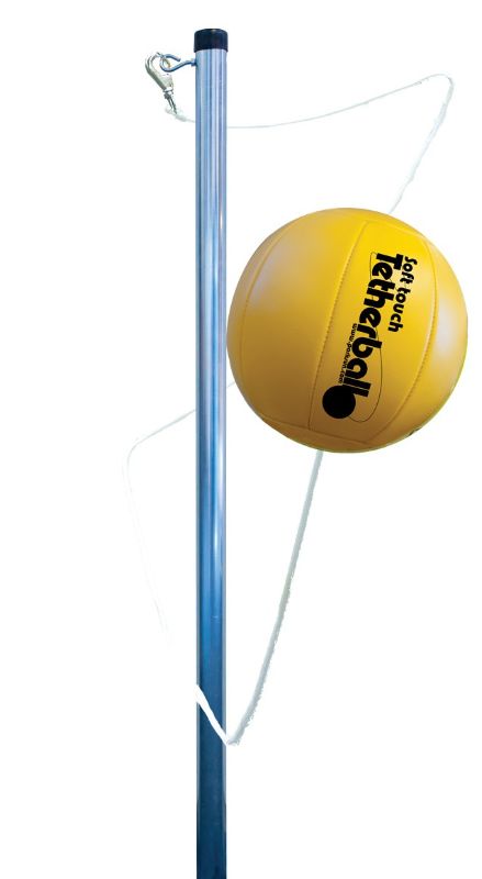 Photo 1 of *** POE ONLY *** PARK & SUN SPORTS PERMANENT OUTDOOR TETHERBALL SET WITH ACCESSORIES 3-PIECE POLE
