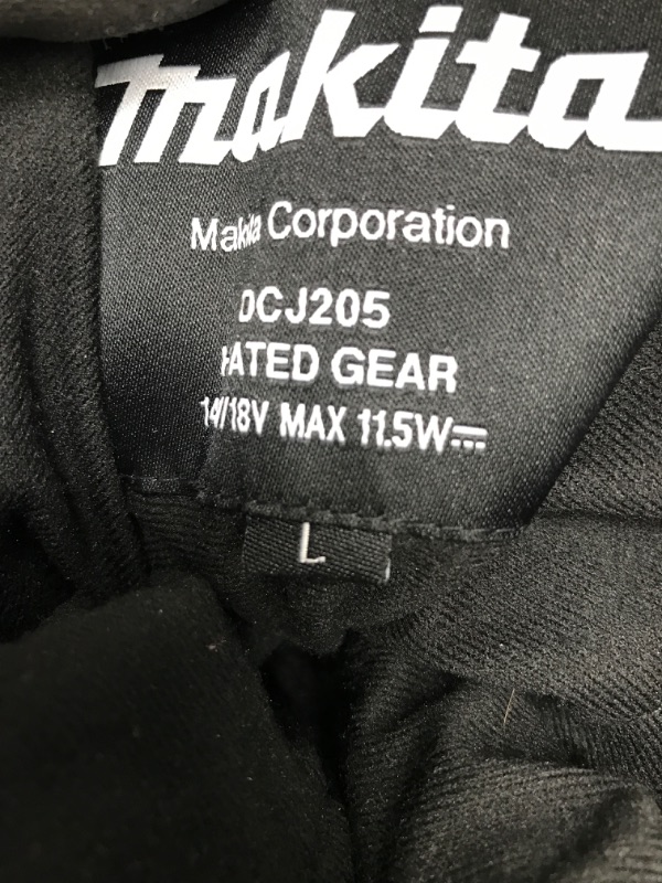 Photo 3 of Makita DCJ205ZL 18V LXT Heated Jacket, Only (Black, L), Size Large