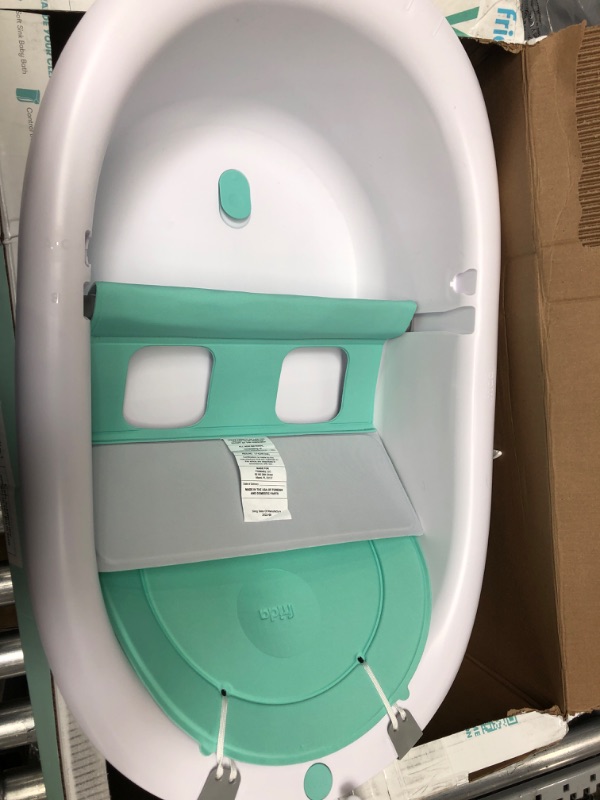 Photo 3 of 4-in-1 Grow-with-Me Bath Tub by Frida Baby Transforms Infant Bathtub to Toddler Bath Seat with Backrest for Assisted Sitting in Tub