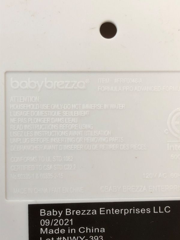 Photo 3 of (PARTS ONLY)NEW AND IMPROVED BABY BREZZA FORMULA PRO ADVANCED FORMULA DISPENSER MACHINE
