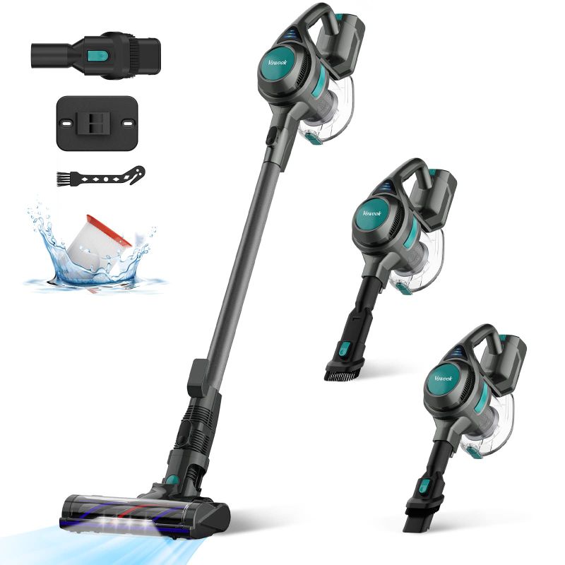 Photo 1 of (PARTS ONLY)VOWEEK CORDLESS VACUUM CLEANER, STICK VACUUM LIGHTWEIGHT FOR HARD FLOOR CARPET PET HAIR IN 2 MOTORS.
