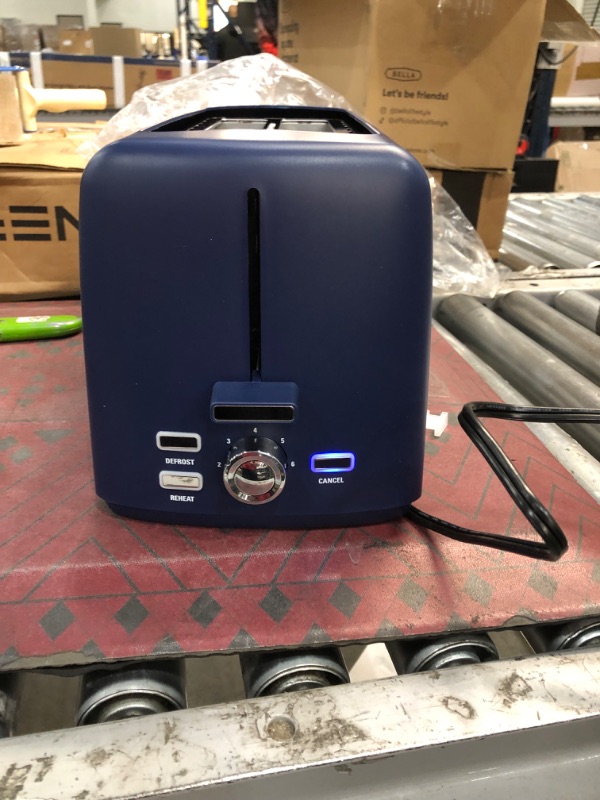 Photo 2 of BELLA 4 Slice Long Slot Toaster, Blue