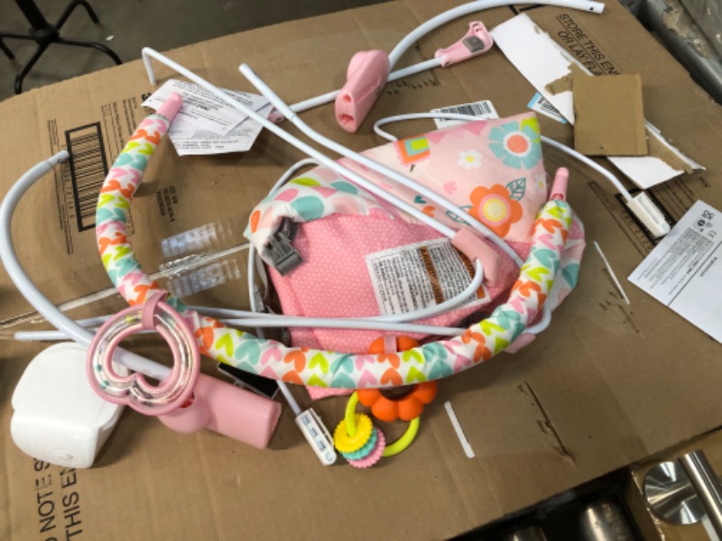 Photo 2 of Bright Starts Fanciful Fantasy Unicorn 3-Point Harness Vibrating Baby Bouncer with -Toy bar