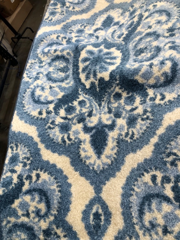 Photo 2 of 
Maples Rugs Vivian Medallion Kitchen Rugs Non Skid Accent Area Carpet [Made in USA], 2' x 6' Blue
Size:2' x 6'
Color:Blue