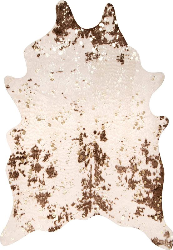 Photo 1 of 
nuLOOM Iraida Contemporary Faux Cowhide Area Rug, 5' 9" x 7' 7", Brown
