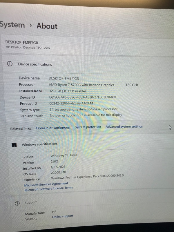 Photo 8 of HP Newest Pavilion TP01 Desktop Computer, AMD Ryzen 7-5700G (Beats i9-10900), AMD Radeon, DVD Writer, Wireless, 9 USB Ports, HDMI, Bluetooth, Windows 11 Home (32GB RAM | 1 TB PCIe SSD) 32GB RAM | 1TB SSD