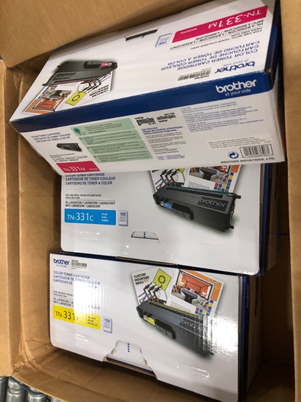 Photo 3 of Brother TN-331C DCP-L8400 L8450 HL-L8250 L8350 MFC-L8600 L8650 L8850 Toner Cartridge (Cyan) in Retail Packaging. Cyan 1 Pack