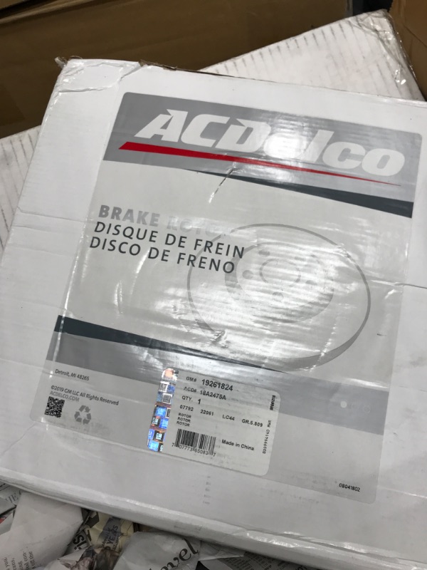 Photo 2 of ACDelco Silver 18A2475A Front Disc Brake Rotor