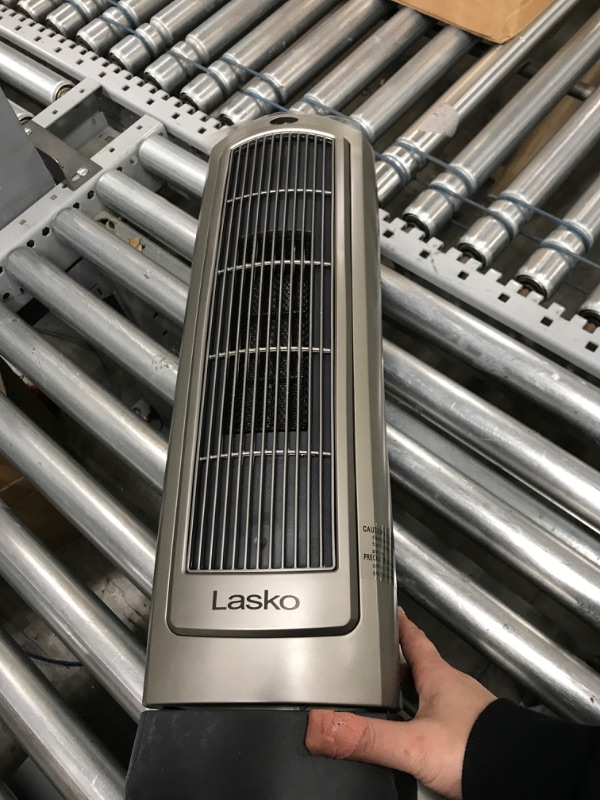 Photo 6 of ***UNABLE TO TEST NEEDS POWER CORD REPLACEMENT OR REPAIR*** Lasko Oscillating Digital Ceramic Tower Heater for Home with Adjustable Thermostat, Timer and Remote Control, 23 Inches, 1500W, Silver, 755320