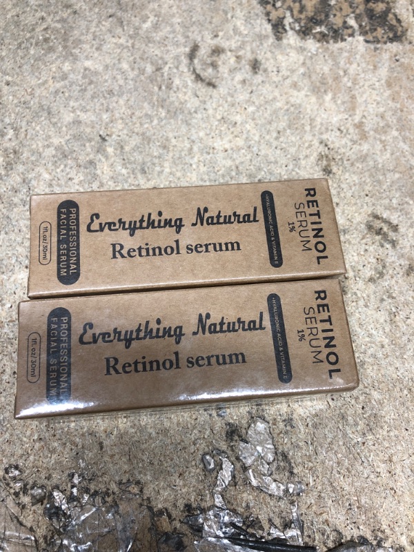 Photo 2 of 2 PCS BUNDLE
Retinol Serum by Everything Natural - 1% Retinol Serum with Hyaluronic acid and Vitamin E and Organic Aloe - Boost Collagen, Reduce Fine Lines, Wrinkles & Dark Spots - Anti-Aging Serum (30ml)