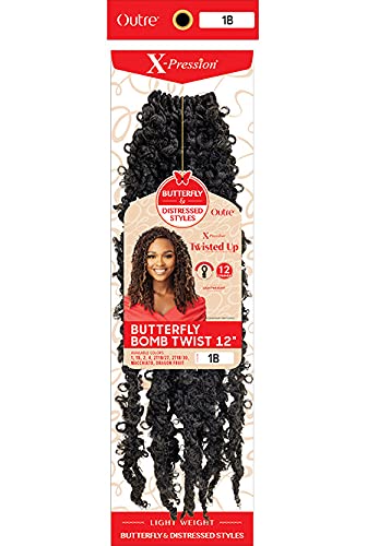 Photo 1 of Outre X Pression Butterfly Distressed Styles Braids Twisted Up BUTTERFLY BOMBTWIST 12? (3-PACK, 4)
