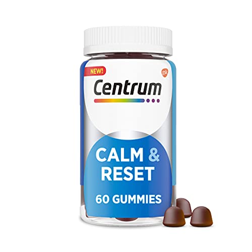 Photo 1 of *EXP:12/2022* Centrum Calm & Reset Calm Gummies with Ksm-66 Ashwagandha Vitamin B12 and Vitamin B6 - 60 Adult Gummies
