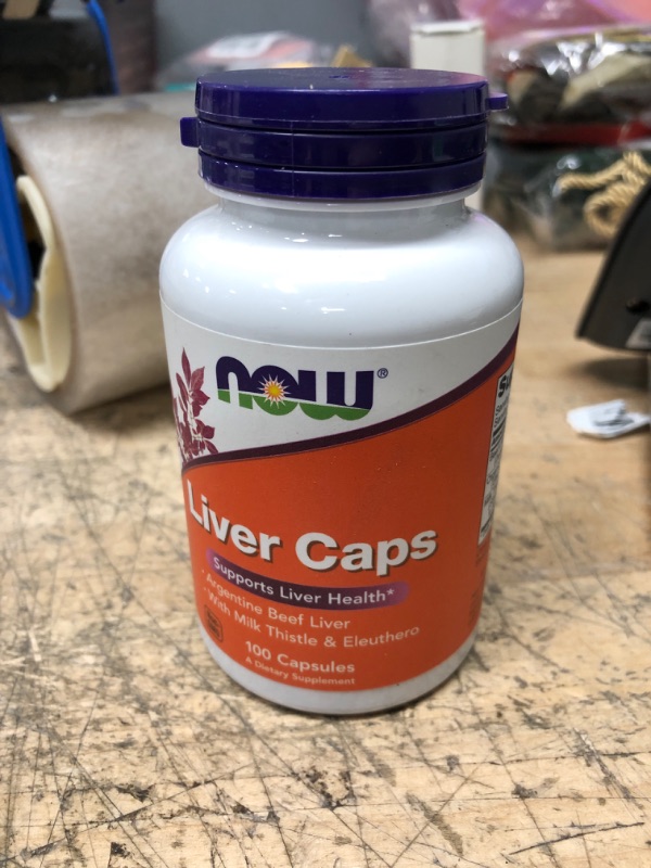 Photo 2 of *EXP: 3/2023* NOW Supplements, Liver Caps with Milk Thistle and Eleuthero, Supports Liver Health*, 100 Capsules