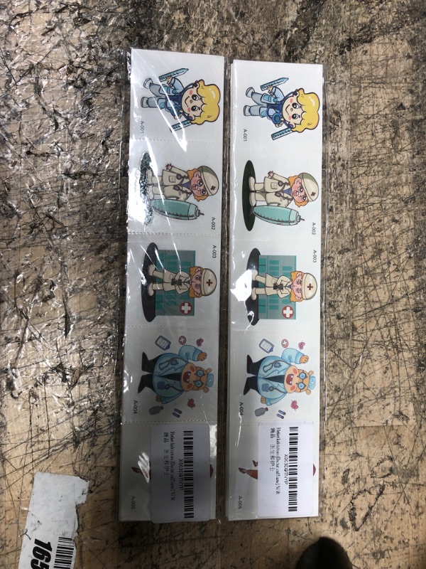 Photo 2 of 2 PACK Metker Doctor and Nurse Kids Waterproof Temporary Tattoos,140Pieces Individual Children's Temporary Tattoo Stickers,Girls Temporary Tattoos,Boy Face Tattoo Stickers Group Party Game Goody Bag Stuffers Party Bag Fillers