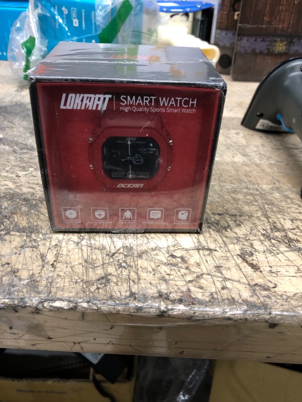 Photo 2 of **SEE NOTES**
LOKMAT Ocean Smart Watch, Fitness Tracker, Heart Rate Monitor IP68 Waterproof Sport Smartwatches for Women Men Compatible with iPhone Android (Wine Red)
