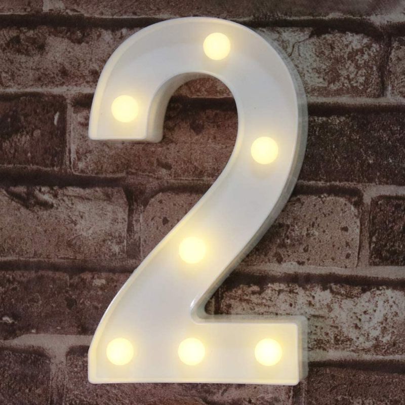 Photo 1 of (3) 8"  LED Marquee Letter Lights Sign, Light Up Alphabet Letter for Home Party Wedding Decoration #6 #2 #9