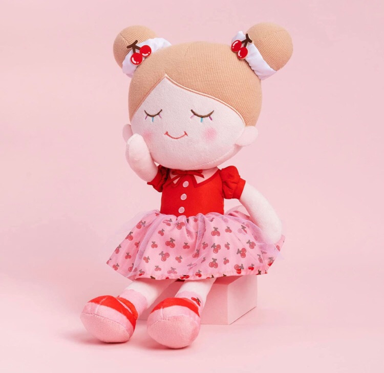 Photo 1 of 15" Soft Baby Doll for Girls & Boys- First Baby Doll Plush Rag Doll Sleeping Cuddle Buddy Doll Cherry Toy for Kids