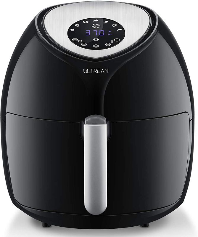 Photo 1 of ***TESTED/ WORKS. MINOR SCRATCHES**** Ultrean Large Air Fryer 8.5 Quart, Electric Hot Airfryer XL Oven Oilless Cooker with 7 Presets, LCD Digital Touch Screen and Nonstick Detachable Basket, UL Certified, Cook Book, 1-Year Warranty, 1700W (Black)