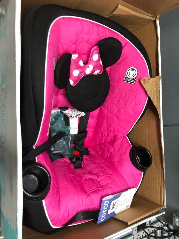 Photo 2 of Disney Baby Onlook 2-in-1 Convertible Car Seat, Rear-Facing 5-40 pounds and Forward-Facing 22-40 pounds and up to 43 inches, Mouseketeer Minnie