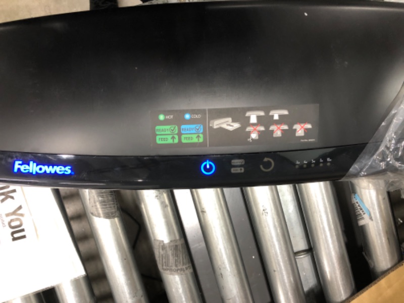 Photo 3 of ***TESTED POWER ON***Fellowes Laminator Venus 2 125, Rapid 30-60 Second Warm-up Laminating Machine, with Laminating Pouches Kit (5734801), Black, Silver, 5.1" x 21.3" x 8.2" & 52042 Glossy Pouches - Letter 10 mil 50 Pack Venus Laminator + Laminating Pouch