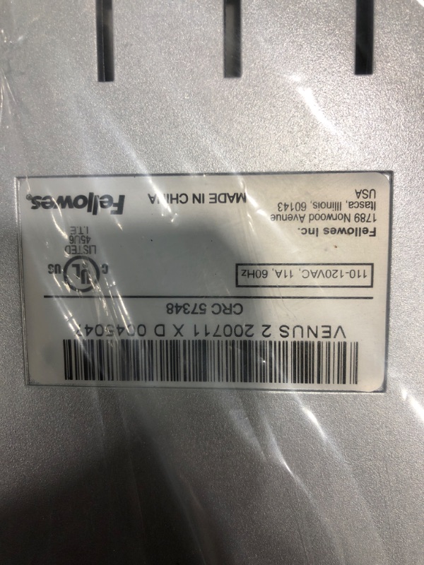 Photo 2 of ***TESTED POWER ON***Fellowes Laminator Venus 2 125, Rapid 30-60 Second Warm-up Laminating Machine, with Laminating Pouches Kit (5734801), Black, Silver, 5.1" x 21.3" x 8.2" & 52042 Glossy Pouches - Letter 10 mil 50 Pack Venus Laminator + Laminating Pouch