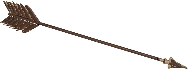 Photo 1 of Creative Co-op DA3497 Metal Arrow Wall Décor, Distressed Rust Finish, 27.5" long
