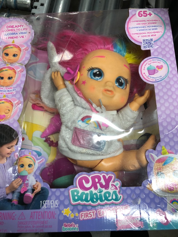 Photo 2 of Cry Babies First Emotions Dreamy Interactive Baby Doll with 65+ Emotions and Baby Sounds, Girls & Kids Age 3+, Multi