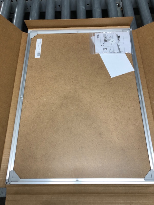 Photo 2 of Mead Dry Erase Board, Whiteboard / White Board, 24 x 18 Inches, Silver Finish Aluminum Frame (85355) 24" x 18"