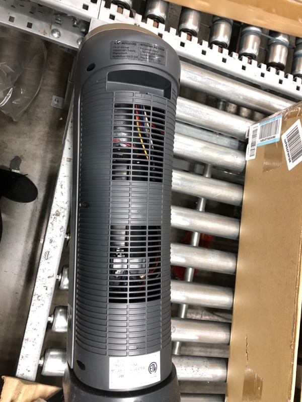 Photo 4 of ****FOR PARTS ONLY DOES NOT TURN ON*** Lasko Oscillating Digital Ceramic Tower Heater for Home with Adjustable Thermostat, Timer and Remote Control, 23 Inches, 1500W, Silver, 755320