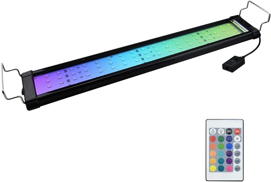 Photo 1 of ***FOR PARTS ONLY, DOES NOT TURN ON*** Bonlux RGB LED Aquarium Light - 29"-37" Color Changing LED Fish Tank Hood Light with Extendable Brackets, Dimmable RGB LED Light for Freshwater Saltwater Marine Full Spectrum Light
