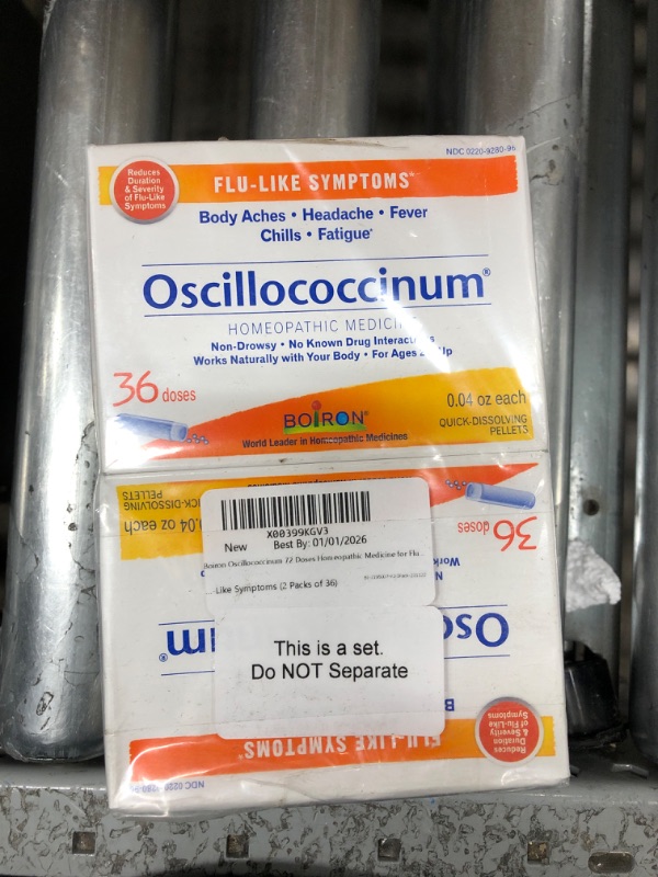 Photo 2 of *Expires Jan 2026* Boiron Oscillococcinum 72 Doses Homeopathic Medicine for Flu-Like Symptoms (2 Packs of 36)
