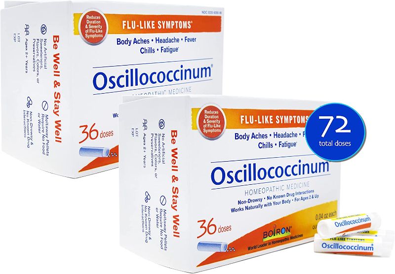 Photo 1 of *Expires Jan 2026* Boiron Oscillococcinum 72 Doses Homeopathic Medicine for Flu-Like Symptoms (2 Packs of 36)
