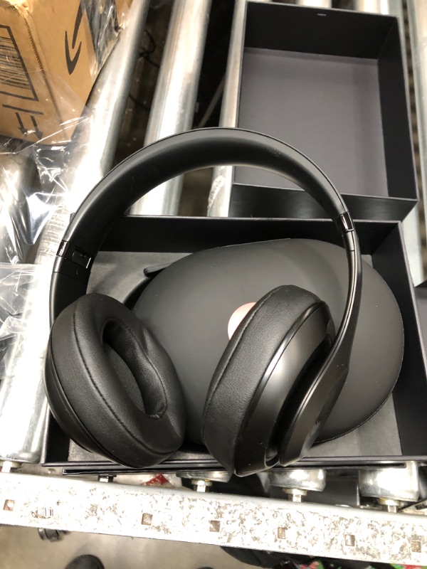 Photo 2 of Beats Studio3 Wireless Noise Cancelling Over-Ear Headphones - Apple W1 Headphone Chip, Class 1 Bluetooth, 22 Hours of Listening Time, Built-in Microphone - Matte Black Matte Black Studio3