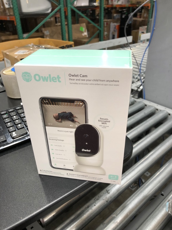 Photo 2 of Owlet Cam Smart Baby Monitor - HD Video Monitor with Camera, Wide Angle Lens, Audio and Background Sound, Encrypted WiFi, Motion and Sound Notifications, Humidity, Room Temp, Night Vision, 2-Way Talk