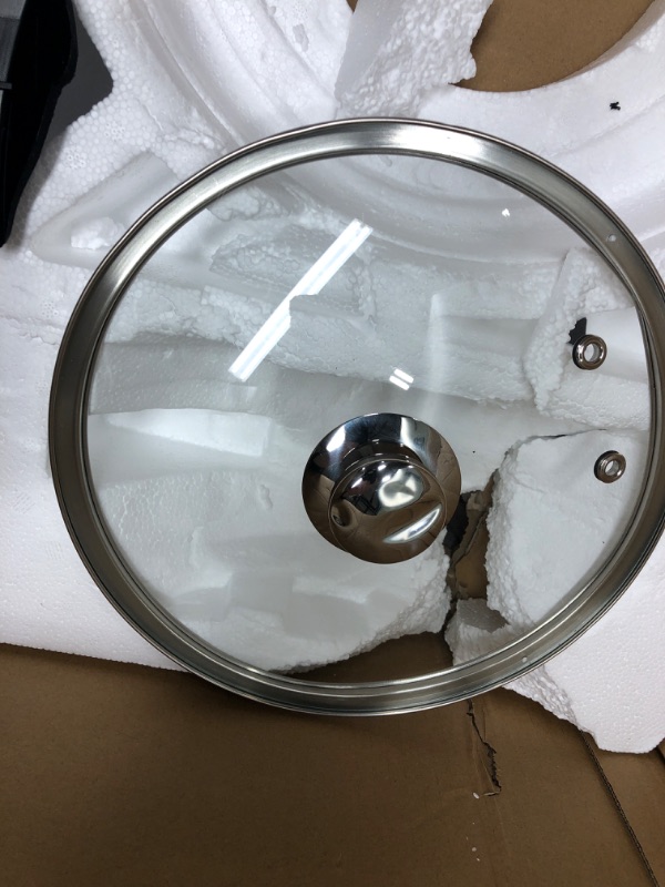 Photo 6 of *Major Damage to Air Frying Lid -See Last Photo* Emeril Everyday 8 QT with Accessories Pressure Air Fryer, 5 Pc Pack, Silver 8 Qt with 5 Pc Accessory Pack