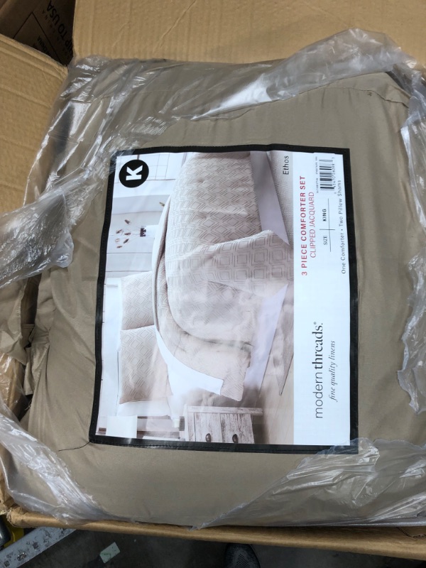 Photo 2 of **KING**
Modern Threads Ethos 3-pc. Midweight Comforter Set, One Size , Beige
