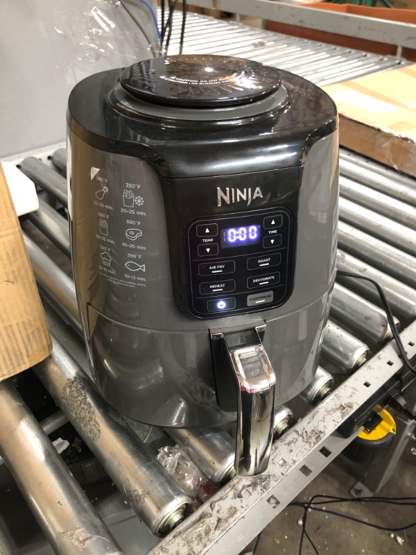 Photo 1 of DOOR DOES NOT LOCK INTO PLACE***Ninja AF101 Air Fryer that Crisps, Roasts, Reheats, & Dehydrates, for Quick, Easy Meals, 4 Quart Capacity, & High Gloss Finish, Black/Grey 4 Quarts