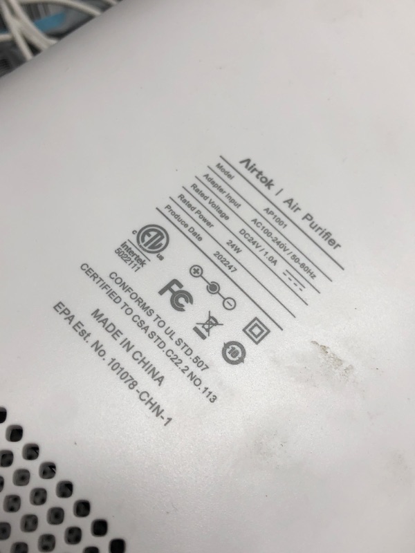 Photo 3 of ***TESTED/ TURNS ON*** AIRTOK Air Purifiers for Home Bedroom Large Room with H13 True HEPA Filter| 793 ft2 Coverage Max| Air Cleaner Filter for Wildfire Smoke Dander Odor| 99.9% Removal to 0.1mic| Ozone-Free, Night Light