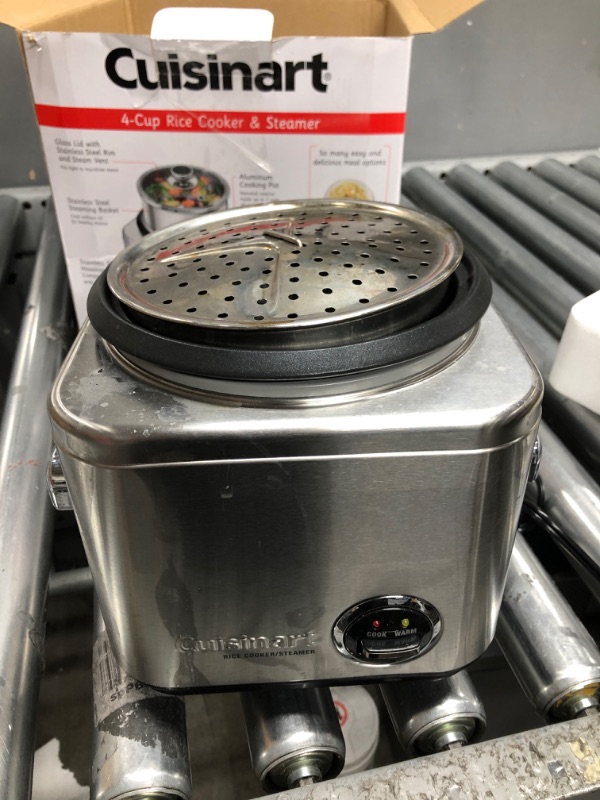 Photo 2 of *** PARTS ONLY*** Cuisinart CRC-400 4 Cup Rice Cooker, Stainless Steel Exterior 4-Cup Rice Cooker