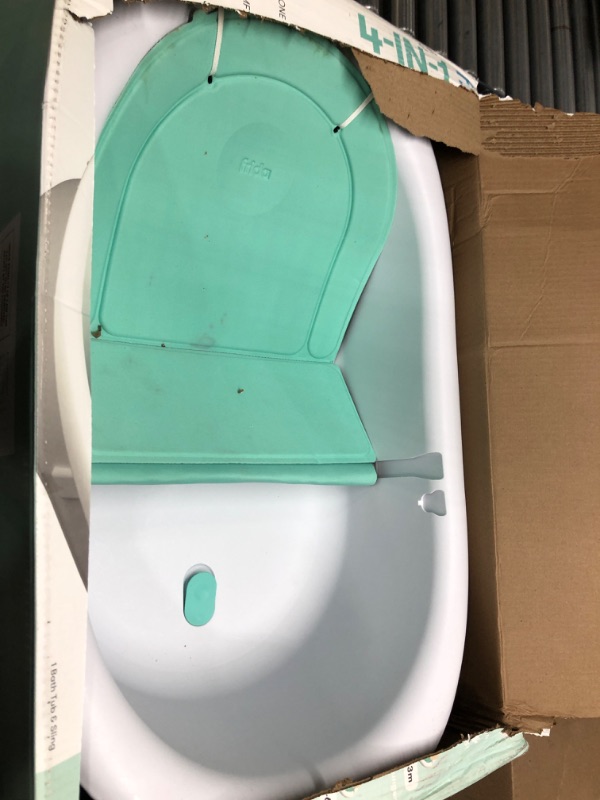 Photo 2 of 4-in-1 Grow-with-Me Bath Tub by Frida Baby Transforms Infant Bathtub to Toddler Bath Seat with Backrest for Assisted Sitting in Tub