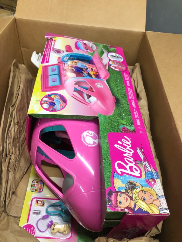 Photo 2 of ***USED***   Barbie Dreamplane Airplane Toys Playset with 15+ Accessories Including Puppy, Snack Cart, Reclining Seats and More Standard