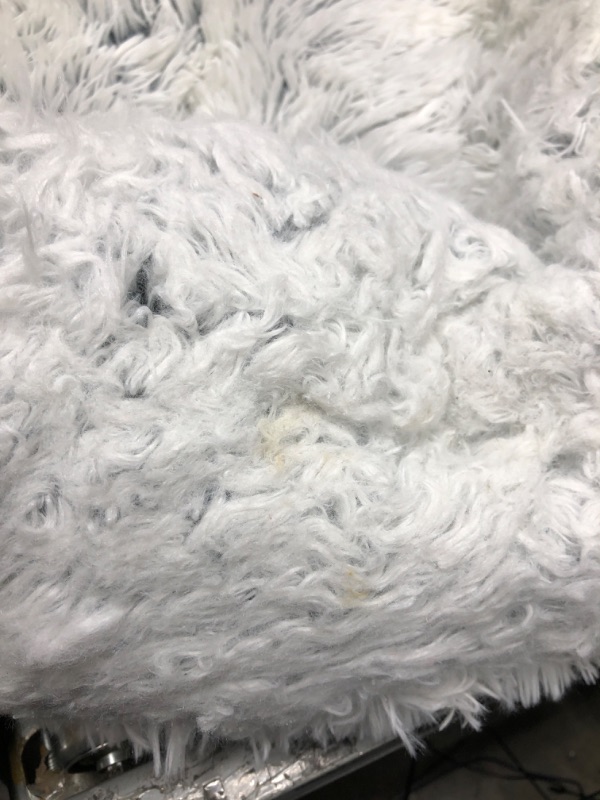 Photo 3 of ***USED AND SMELLS**  Best Friends by Sheri SnuggleSoft Faux Rabbit Fur Memory Foam Calming Donut Bed for Dogs and Cats, Grey, 23" x 23"
