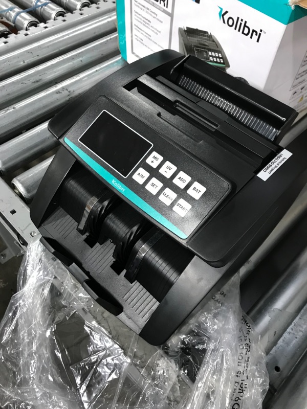 Photo 2 of Kolibri Money Counter Machine - 1,500 bills per min, advanced counterfeit detection, set up in minutes, Add and Batch Modes, Cash Counter with LCD Display,3-year warranty - 24/7 US customer support
